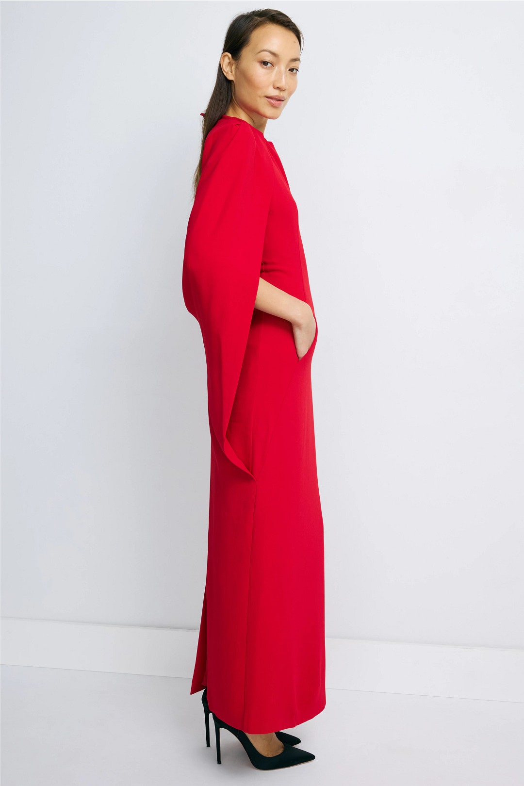 Cape Detail Gown by Alberta Ferretti 1