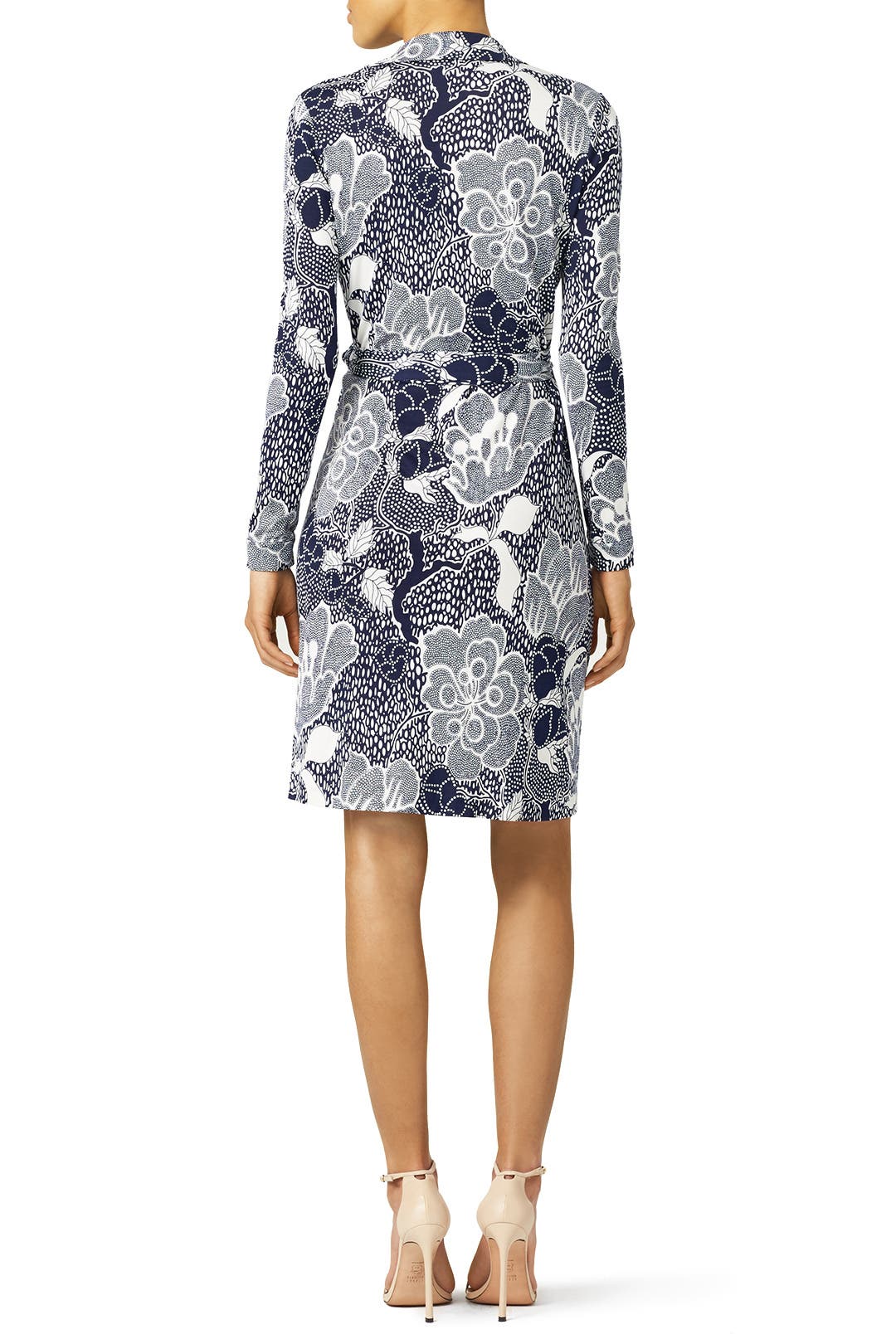 Navy New Jeanne Wrap Dress by Diane von Furstenberg | Rent