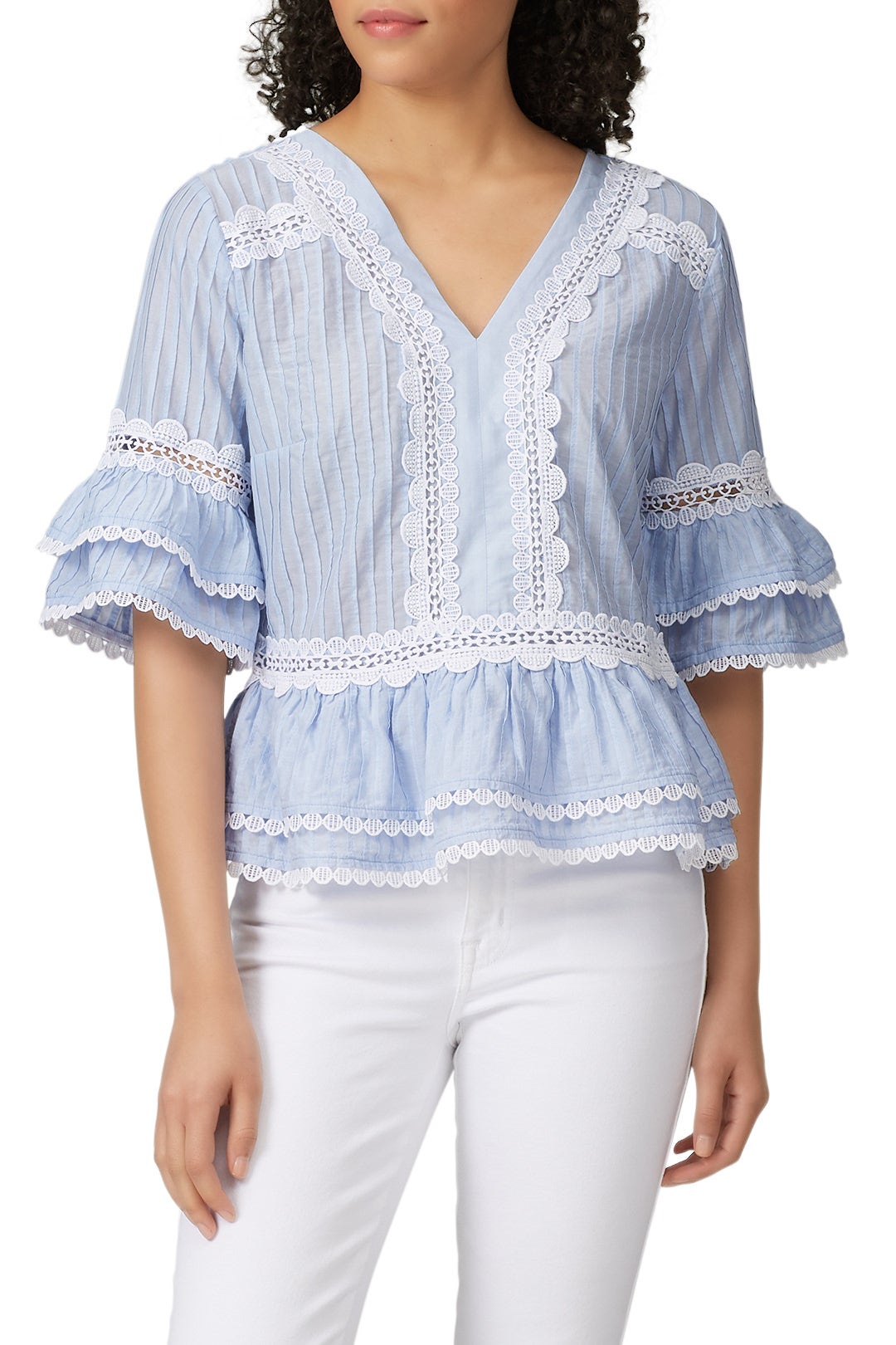 Faded Lace Trim Top by J.Crew 1