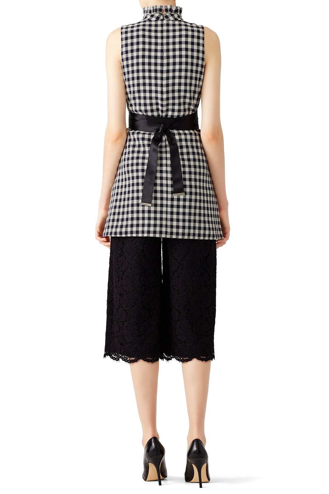 Navy Check Blouse by Mother of Pearl 2