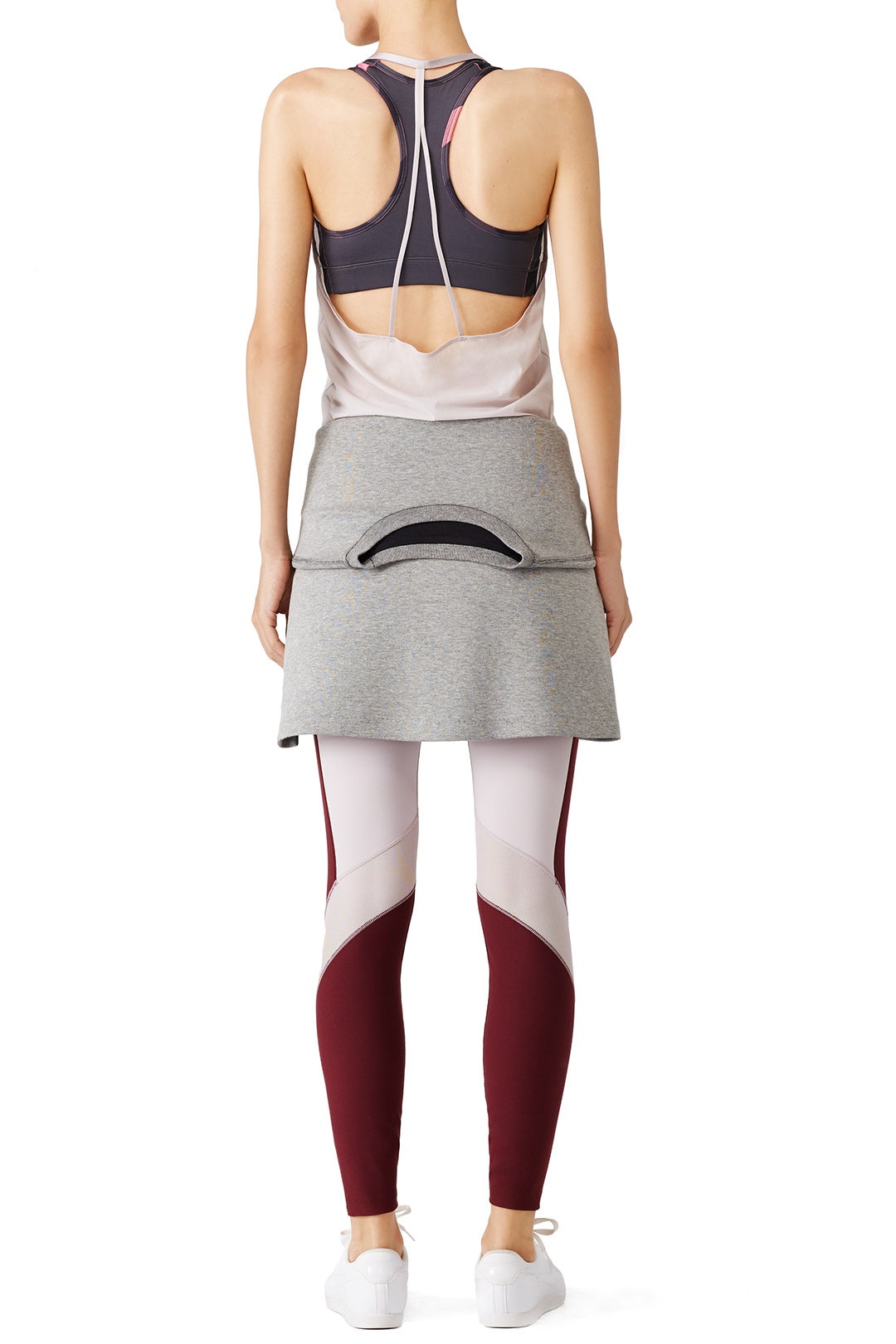 Gray Fleece Crew, Training Tank & Tight by Nike 1