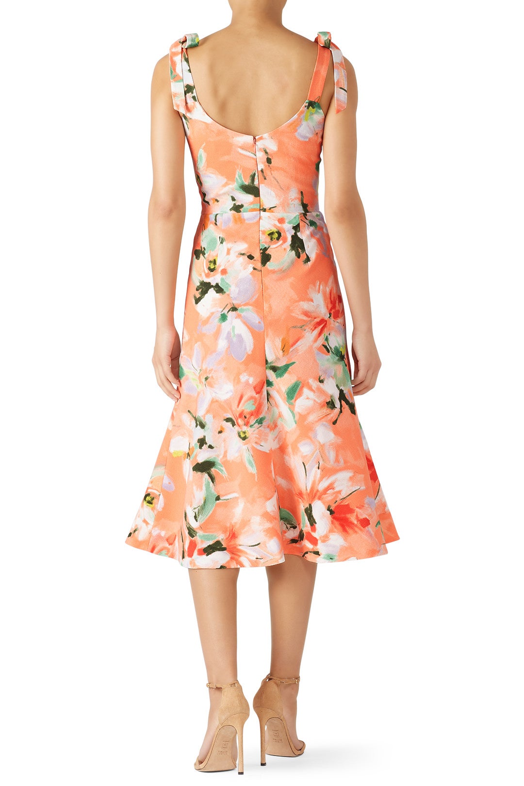 knee length dresses for ladies Hana Midi A-Line Dress Fit and Flare Short Sleeve main image 0
