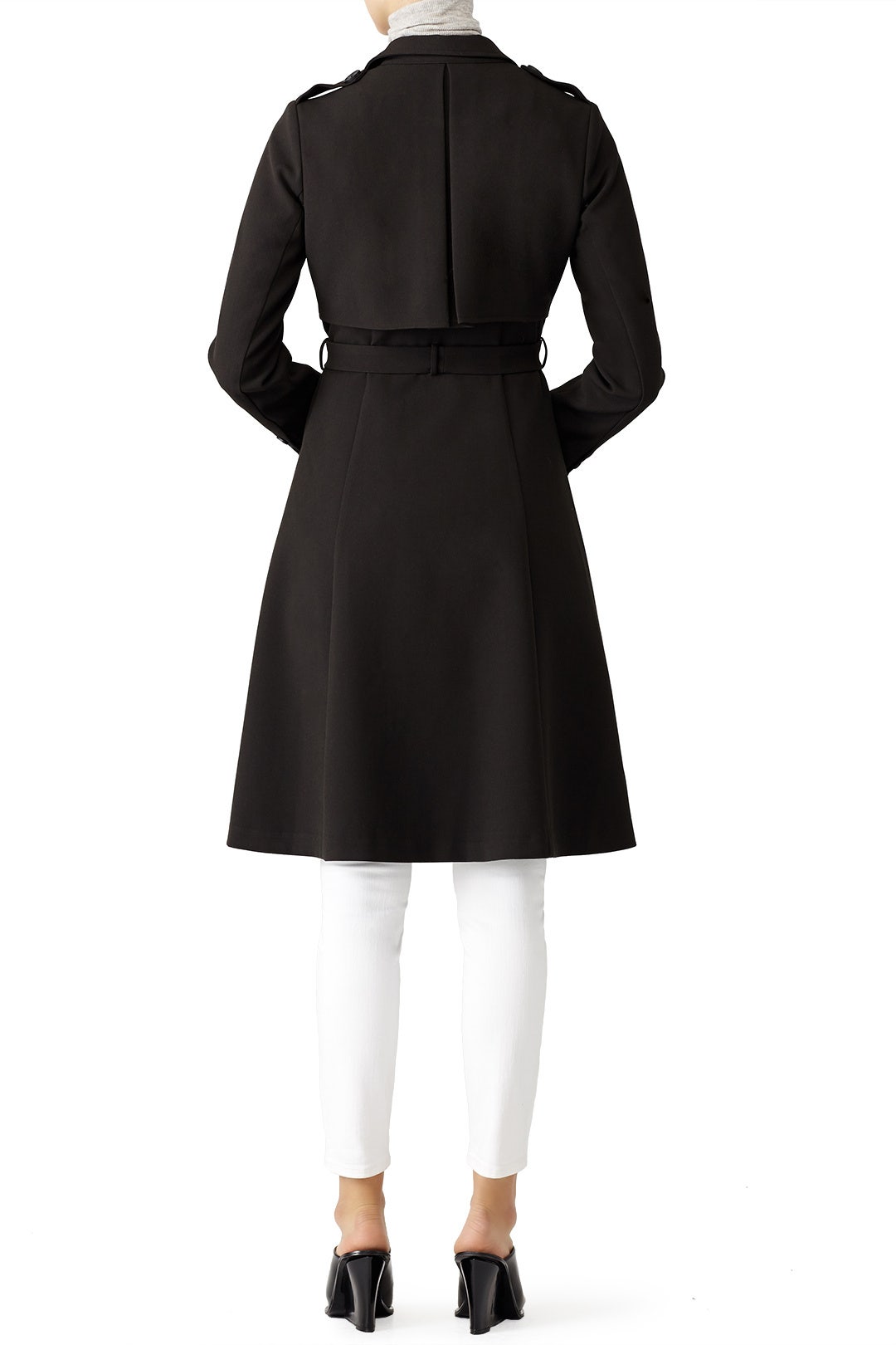 Black Nora Trench Coat by Line + Dot 1