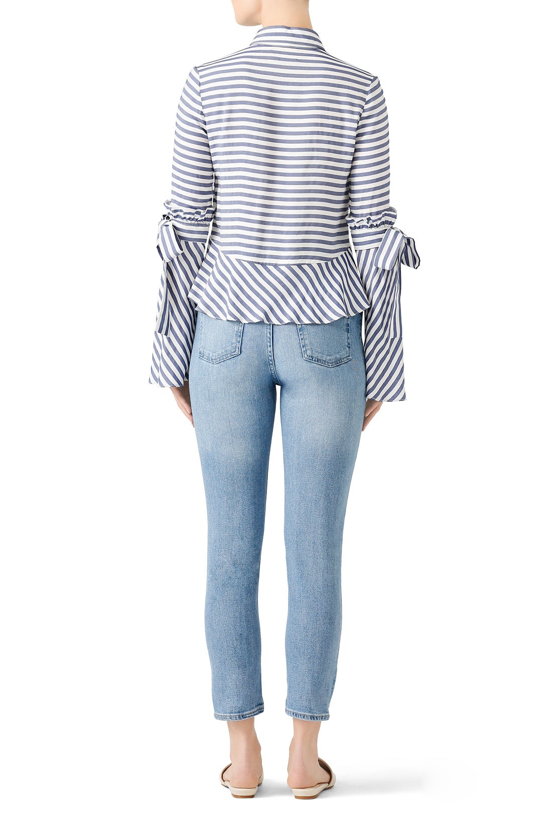 Sailor Stripe Collared Top by Nicole Miller 2