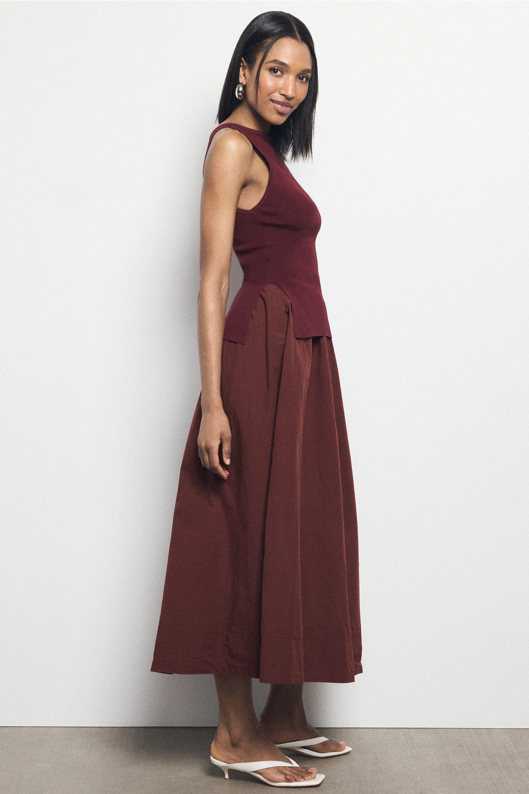 Boatneck Mix Media Dress by Onia 2