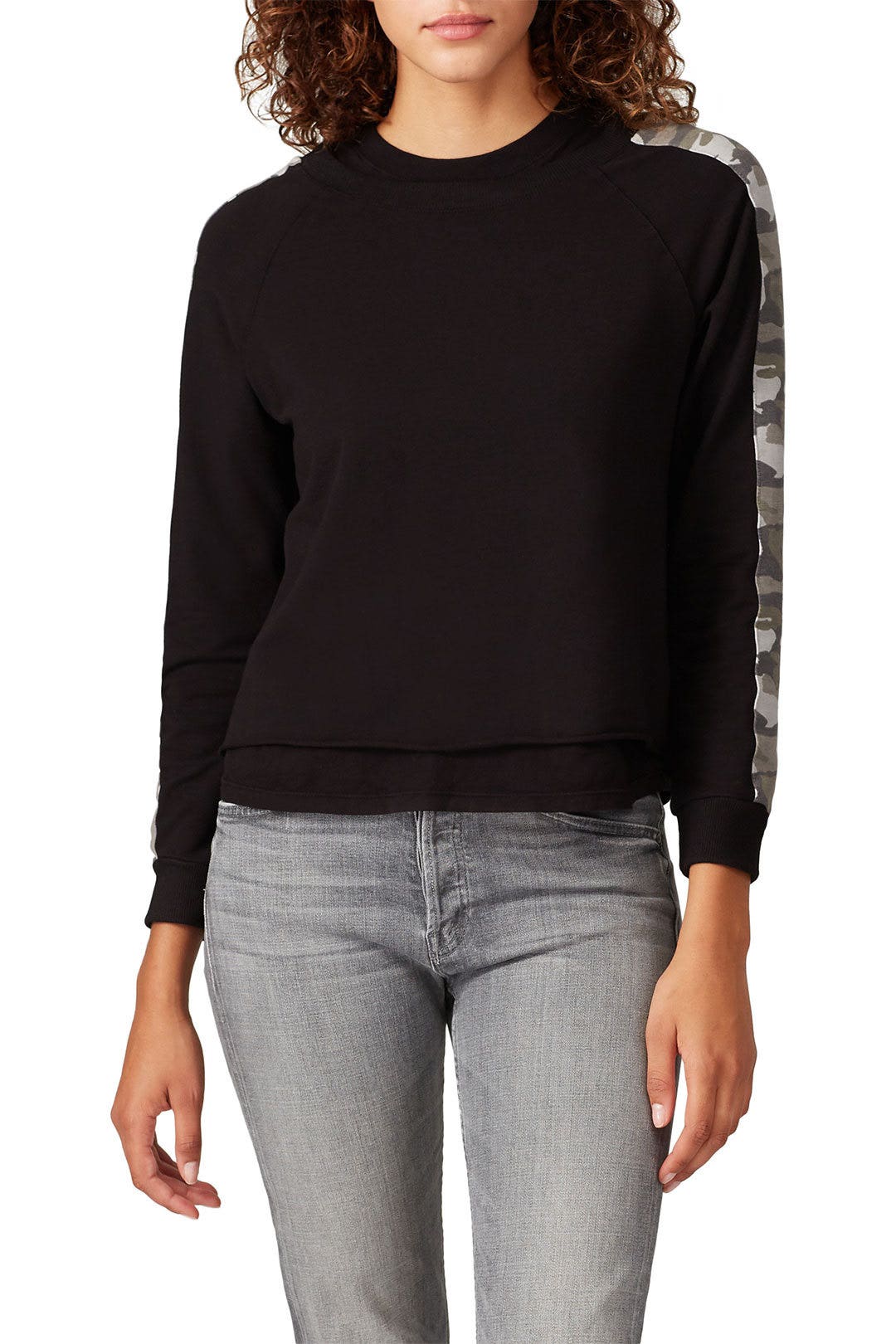 Camo Stripe Sweatshirt by MONROW 1