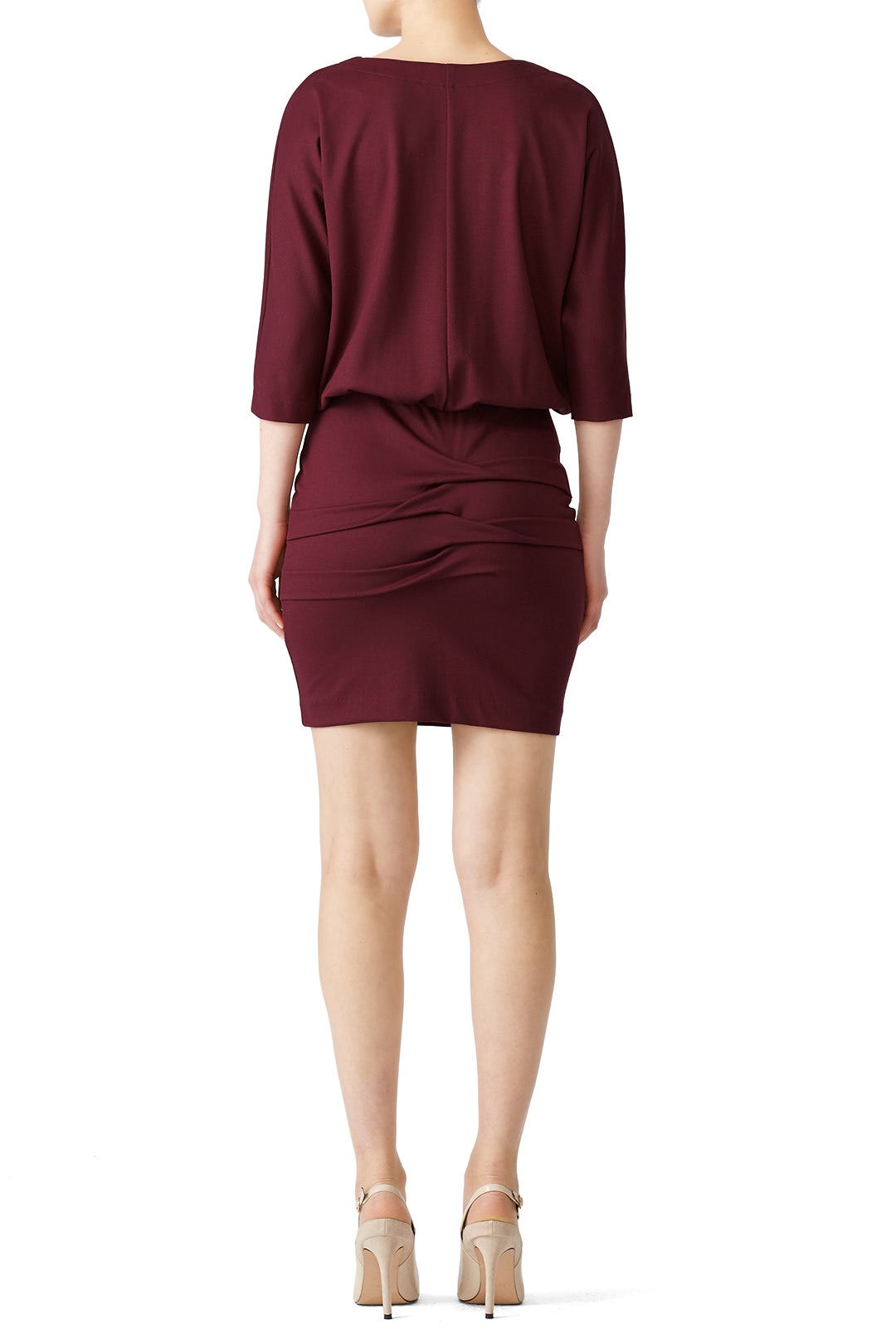 Burgundy Blouson Dress by Nicole Miller 1