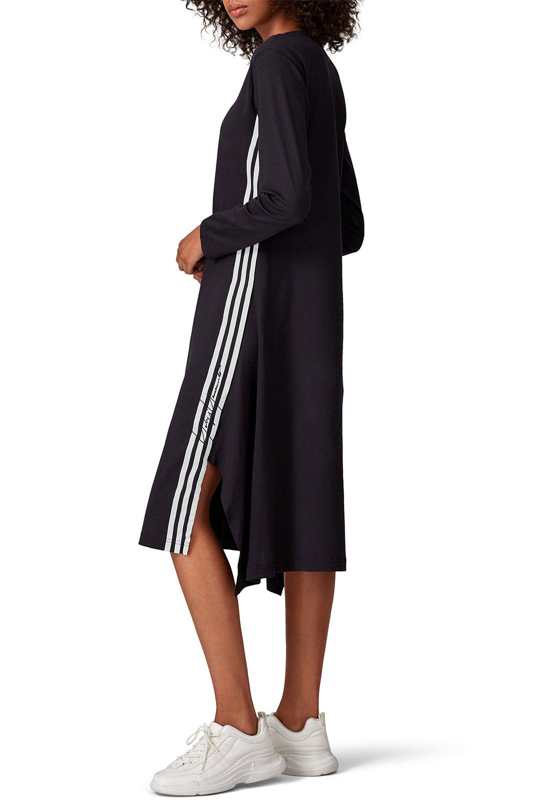 Black Side Stripe Midi Dress by Y-3 1