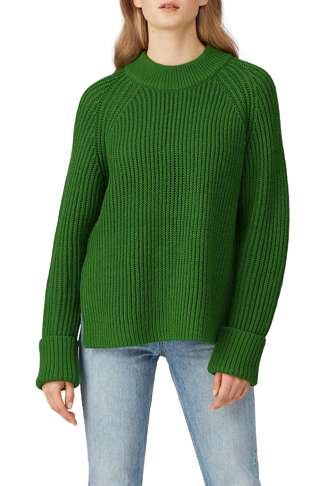 Green Oversized Crewneck Sweater by Club Monaco 1