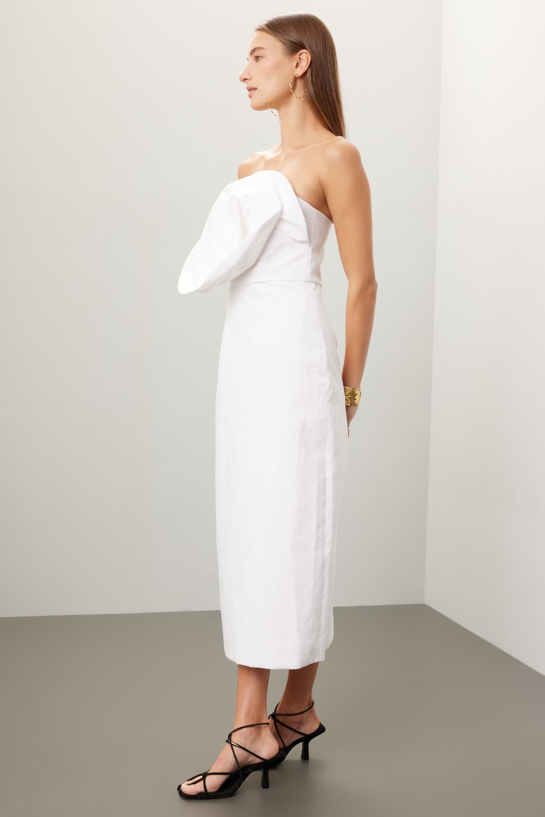 mara hoffman white embroidered dress Mara Hoffman Maia Linen-Blend Midi Dress, 0 / White