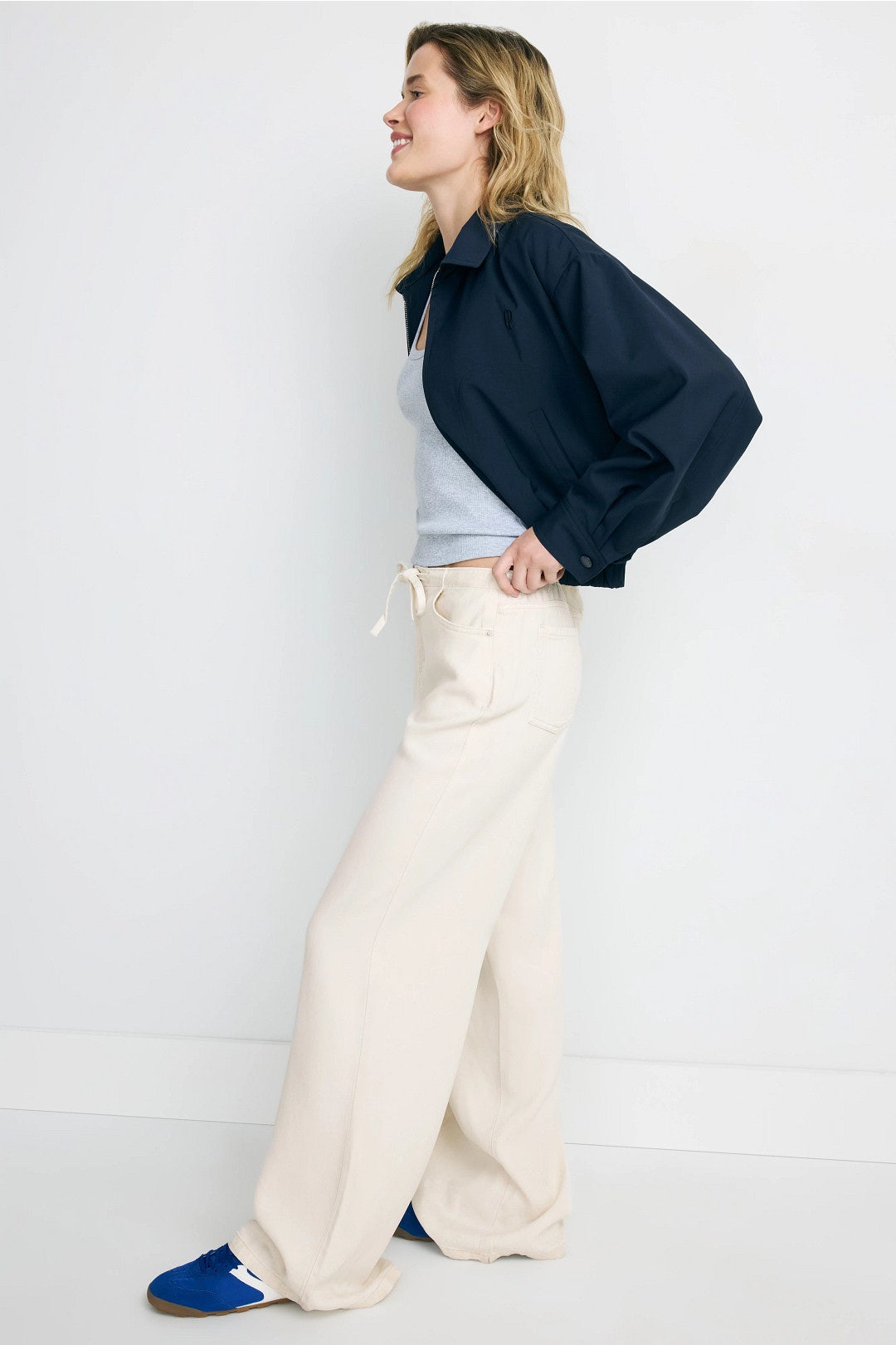 Moonstone Tie Waist Lounge Denim Pants by Splendid 1
