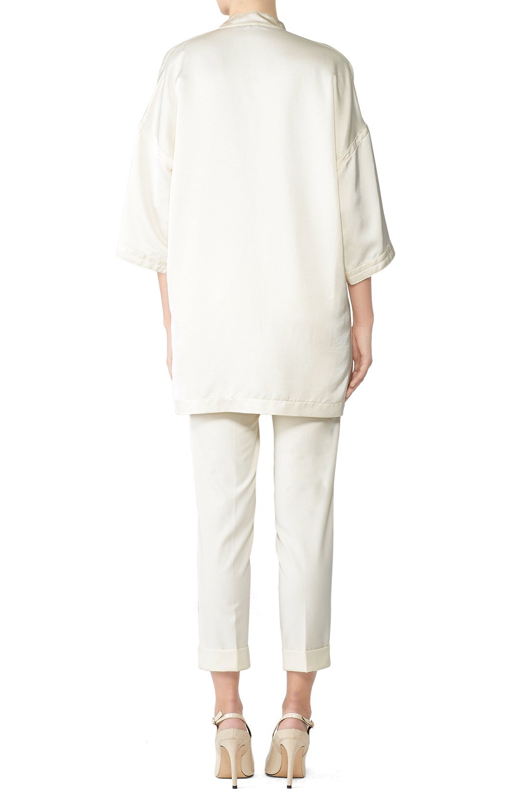 Satin Band Collar Shirt by Victor Alfaro 2