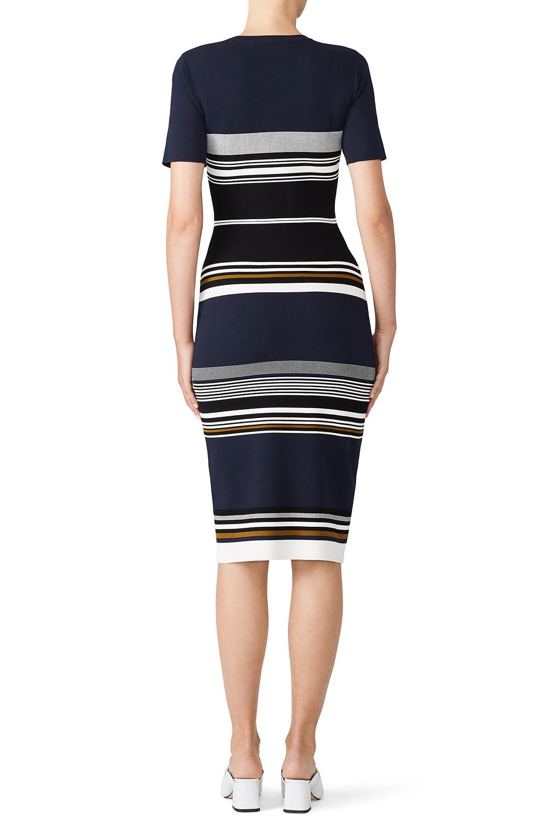Navy Striped Sweater Dress by Diane von Furstenberg 1