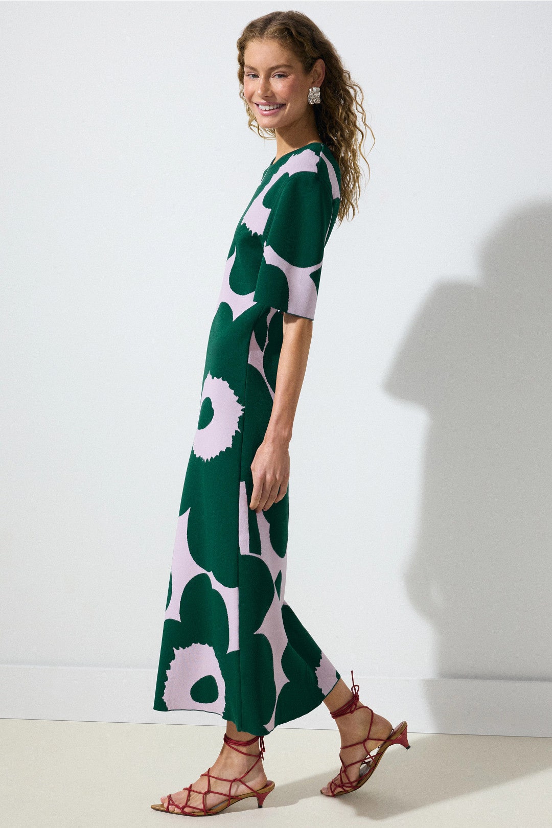 Bloom Short Sleeve Midi Dress by Marimekko | Rent the Runway