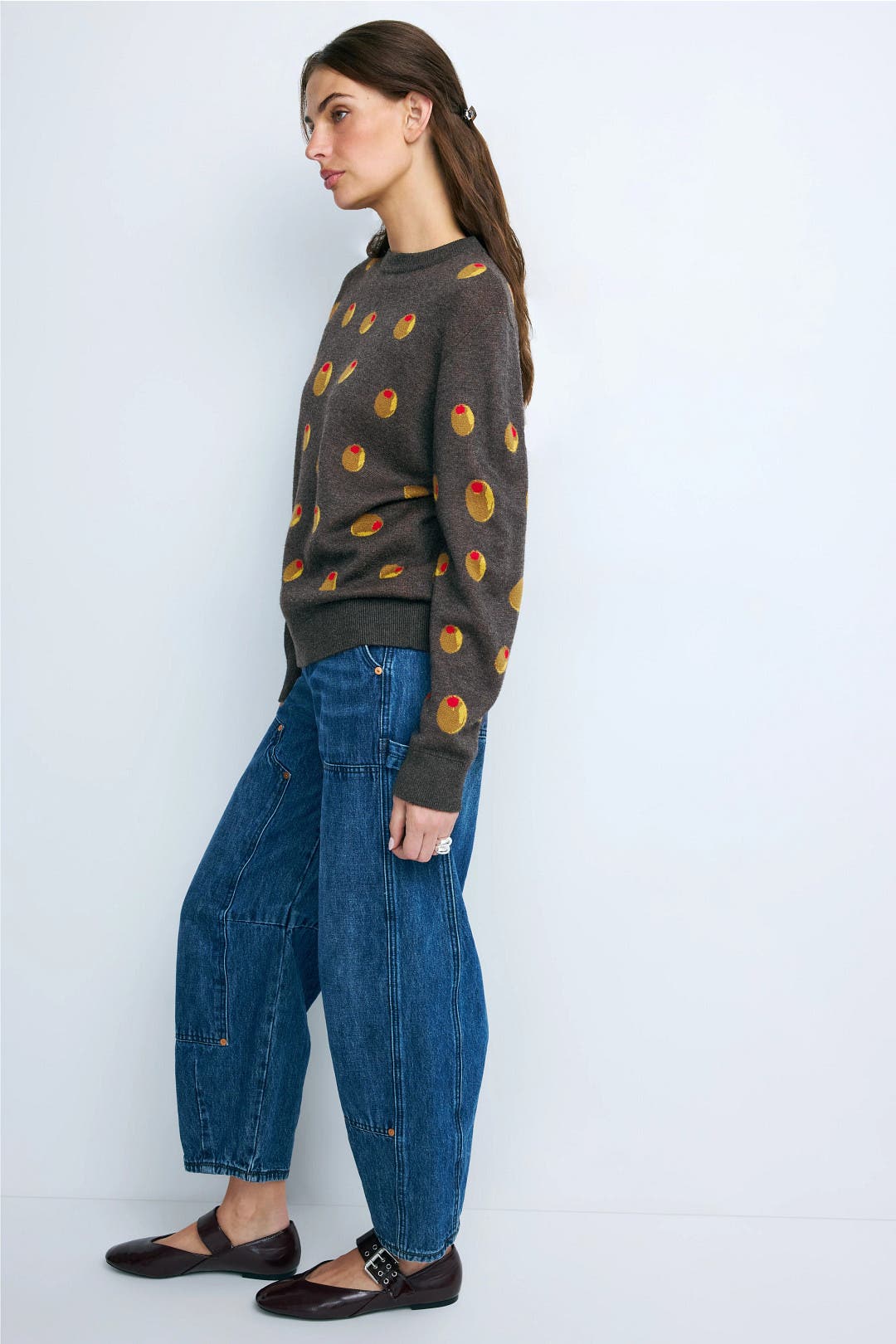 Olives Crew Neck Sweater by Terez | Rent the Runway