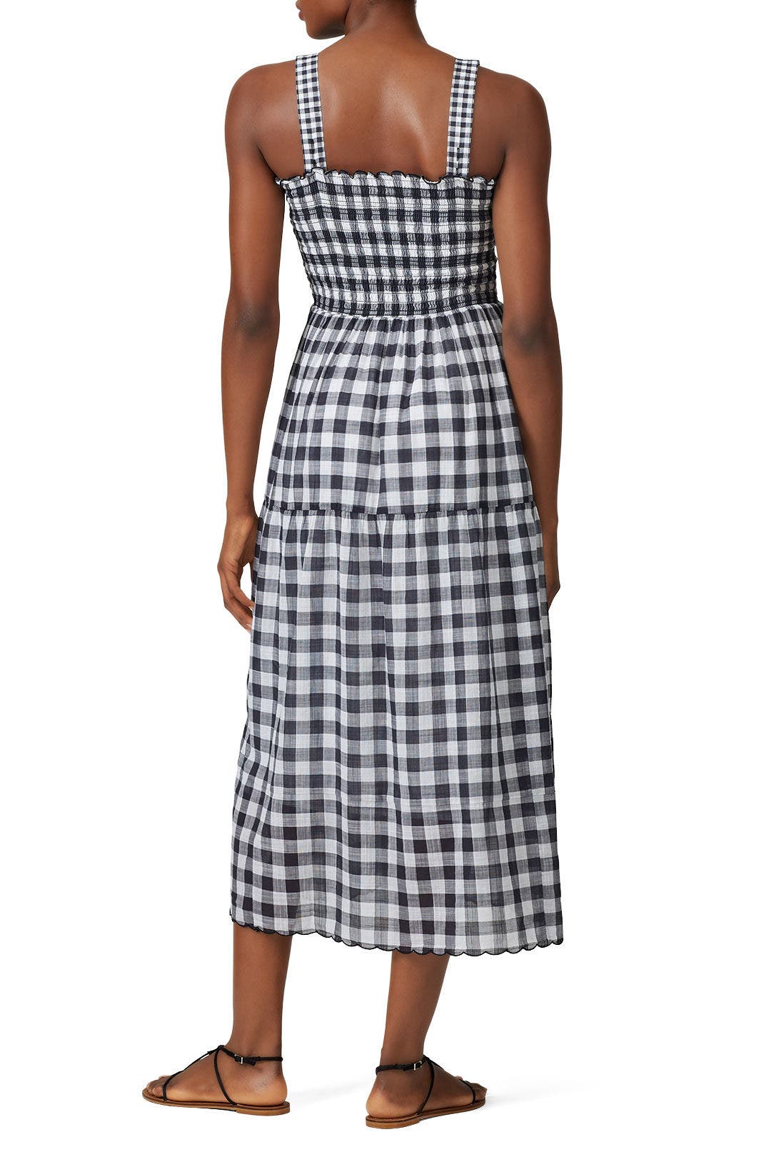 The Scallop Gingham Clover Dress by The Great. 2