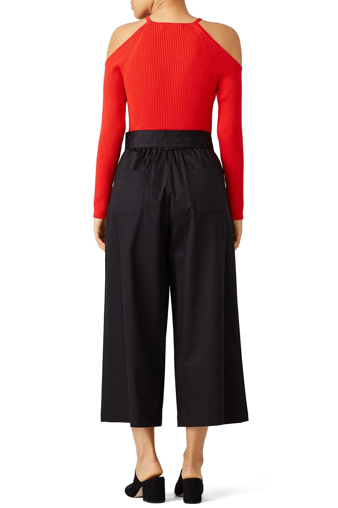 Red Ribbed Sweater by Trina Turk 1