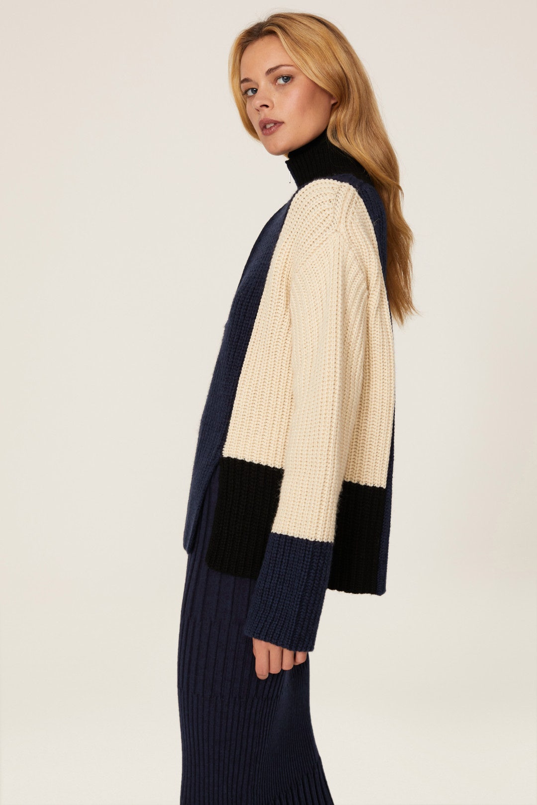Colorblock Half Zip Sweater by Victor Alfaro x RTR 1