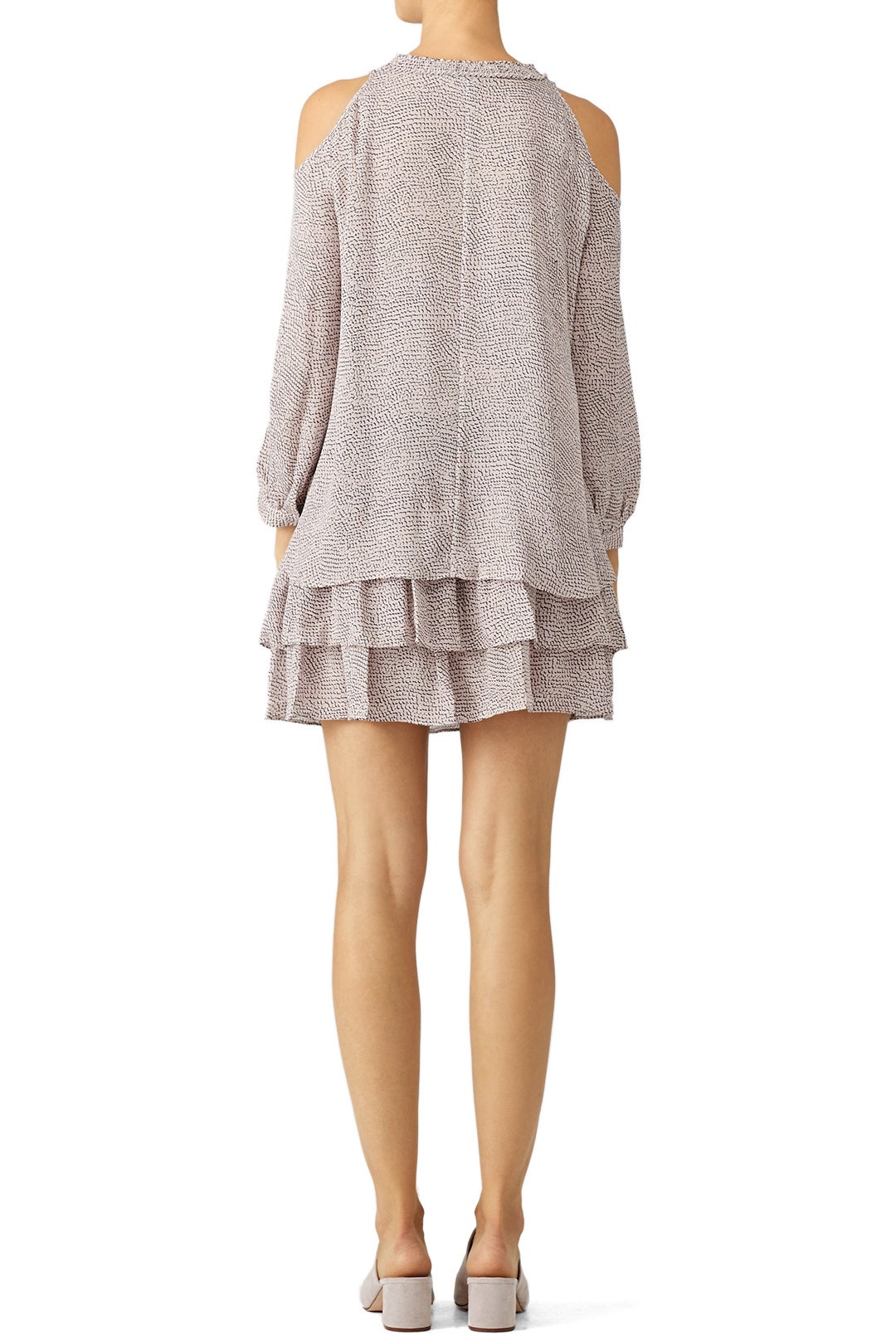 Blush Printed Cold Shoulder Dress by Derek Lam 10 Crosby 2