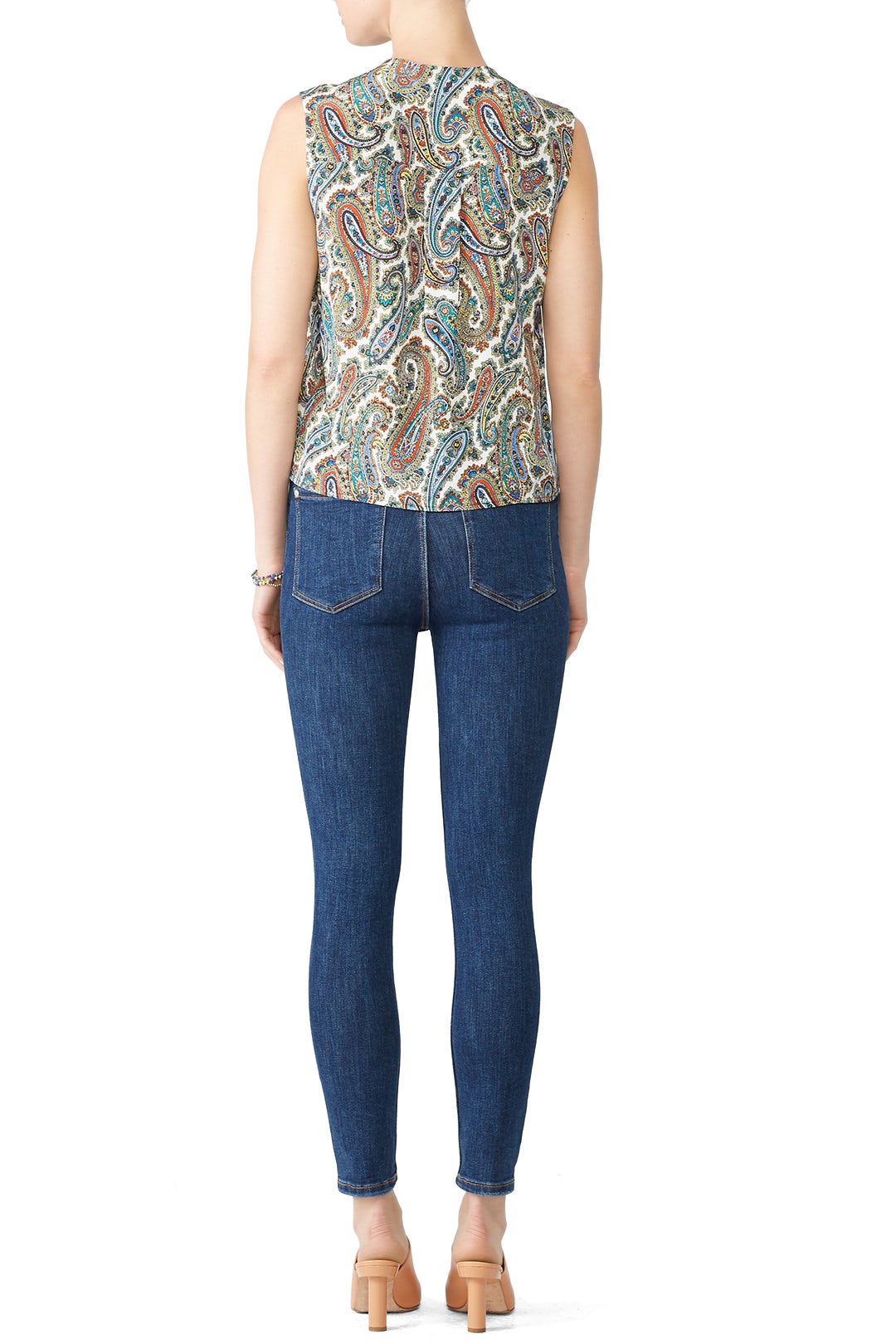 Barton Ivory V-Neck Shirt by Diane von Furstenberg 1