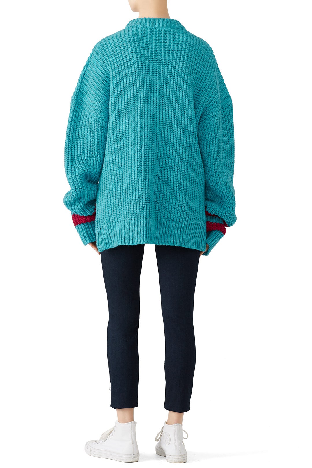 Oversize Stripe Cuff Sweater by MSGM 2