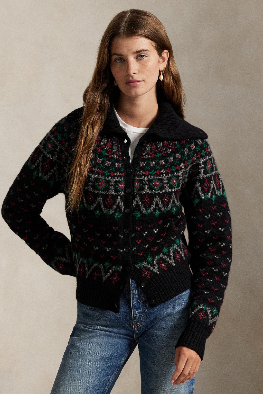 Long Sleeve Collared Cardigan by Polo Ralph Lauren 1