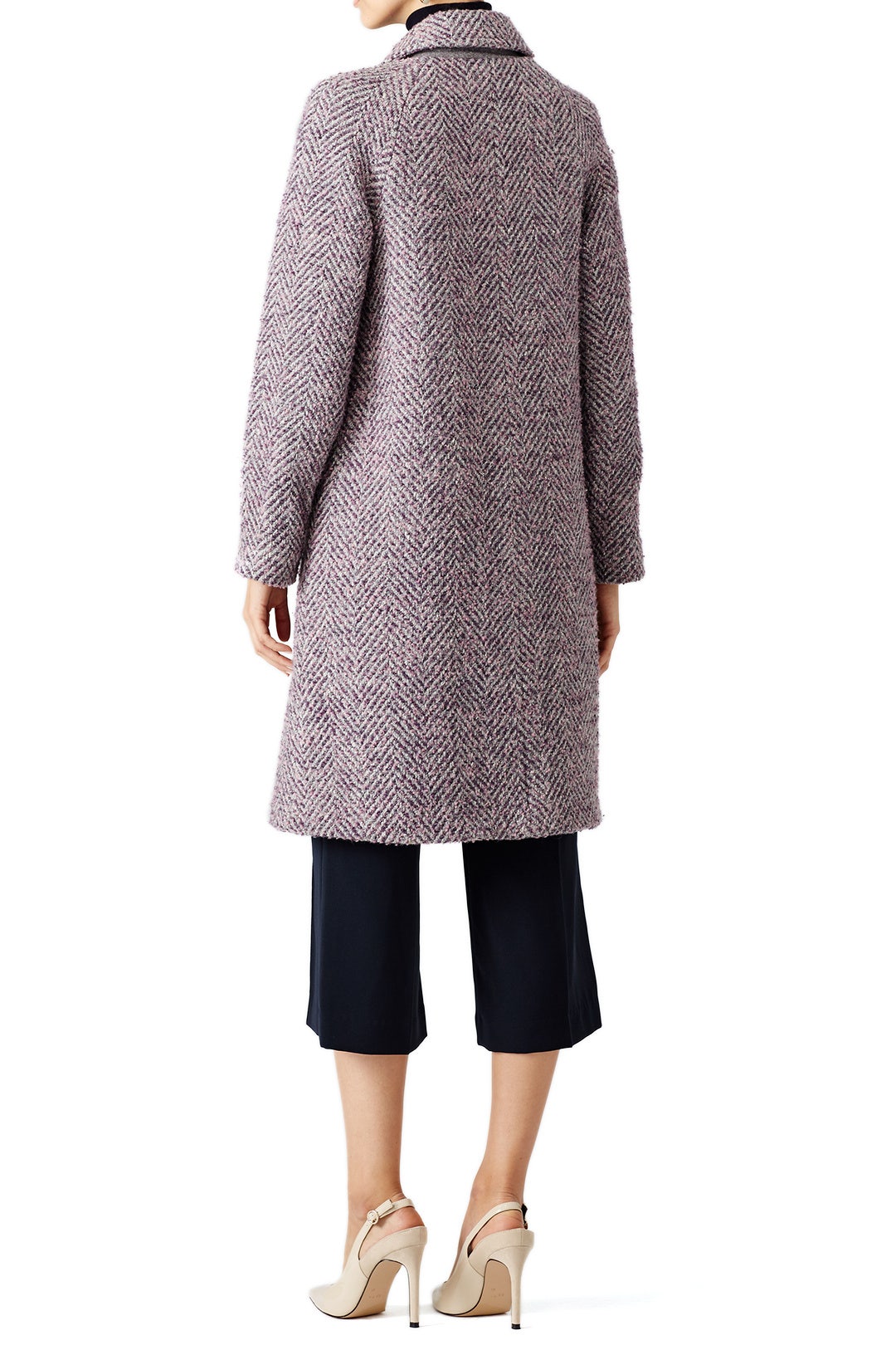 Faded Rose Chevron Coat by Rebecca Taylor NYC 1