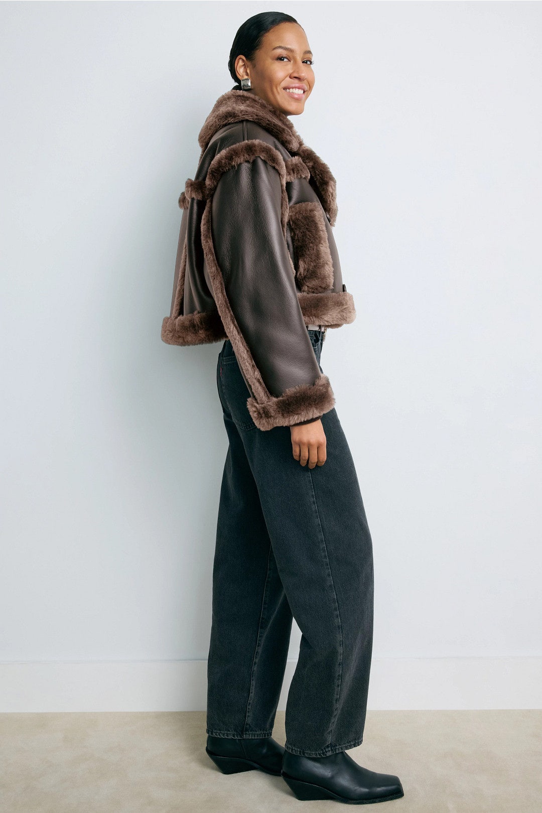 Shearling Kristy Jacket by Stand Studio 1