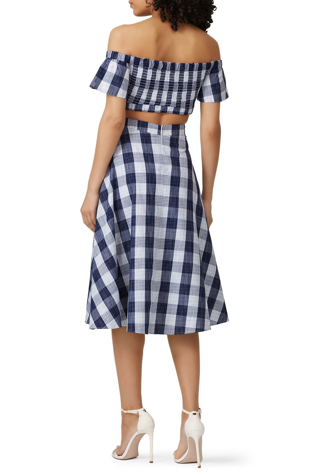 Off The Shoulder Gingham Dress by Adelyn Rae 1