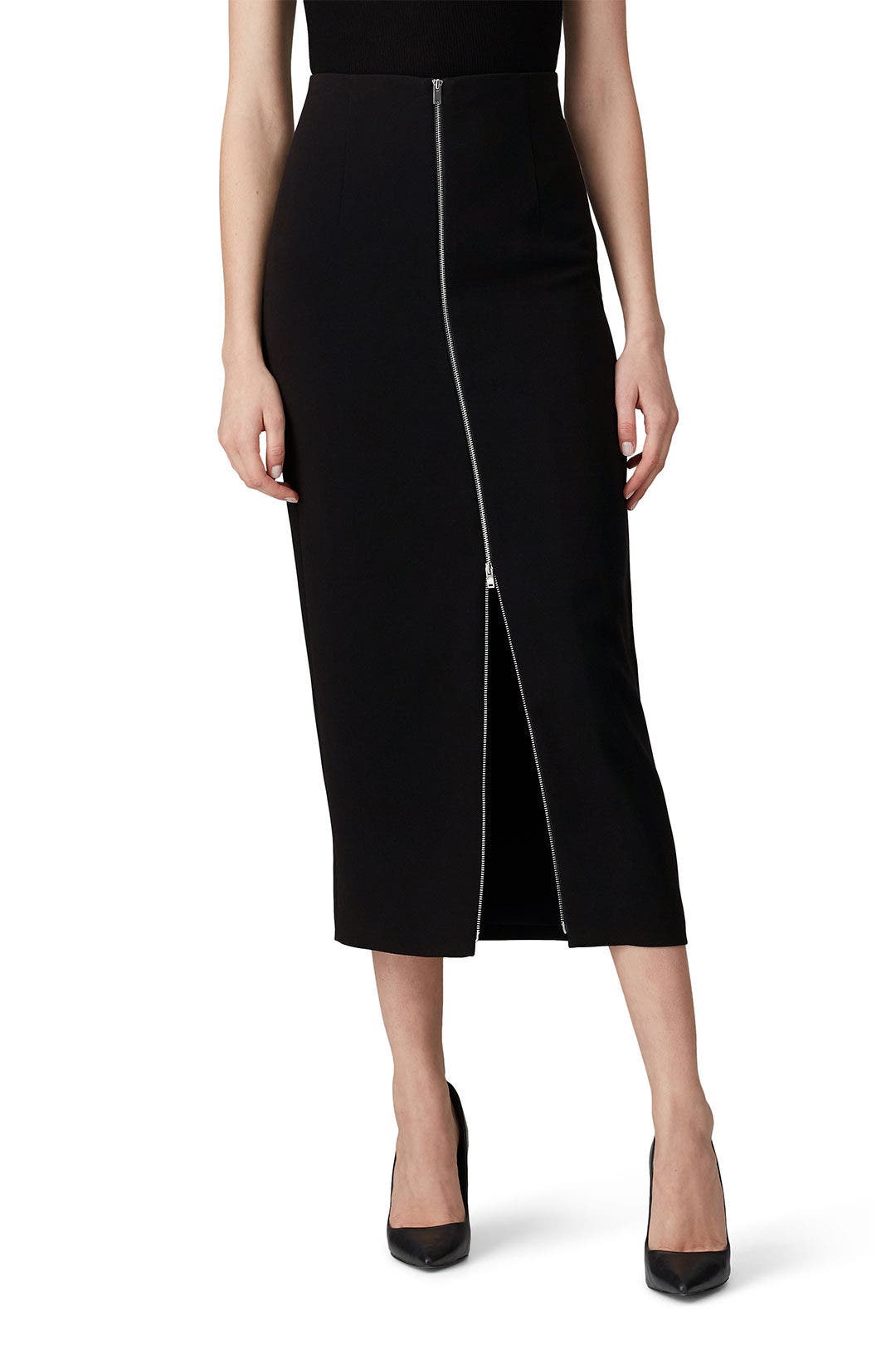 Black Zip Skirt by Theory 1