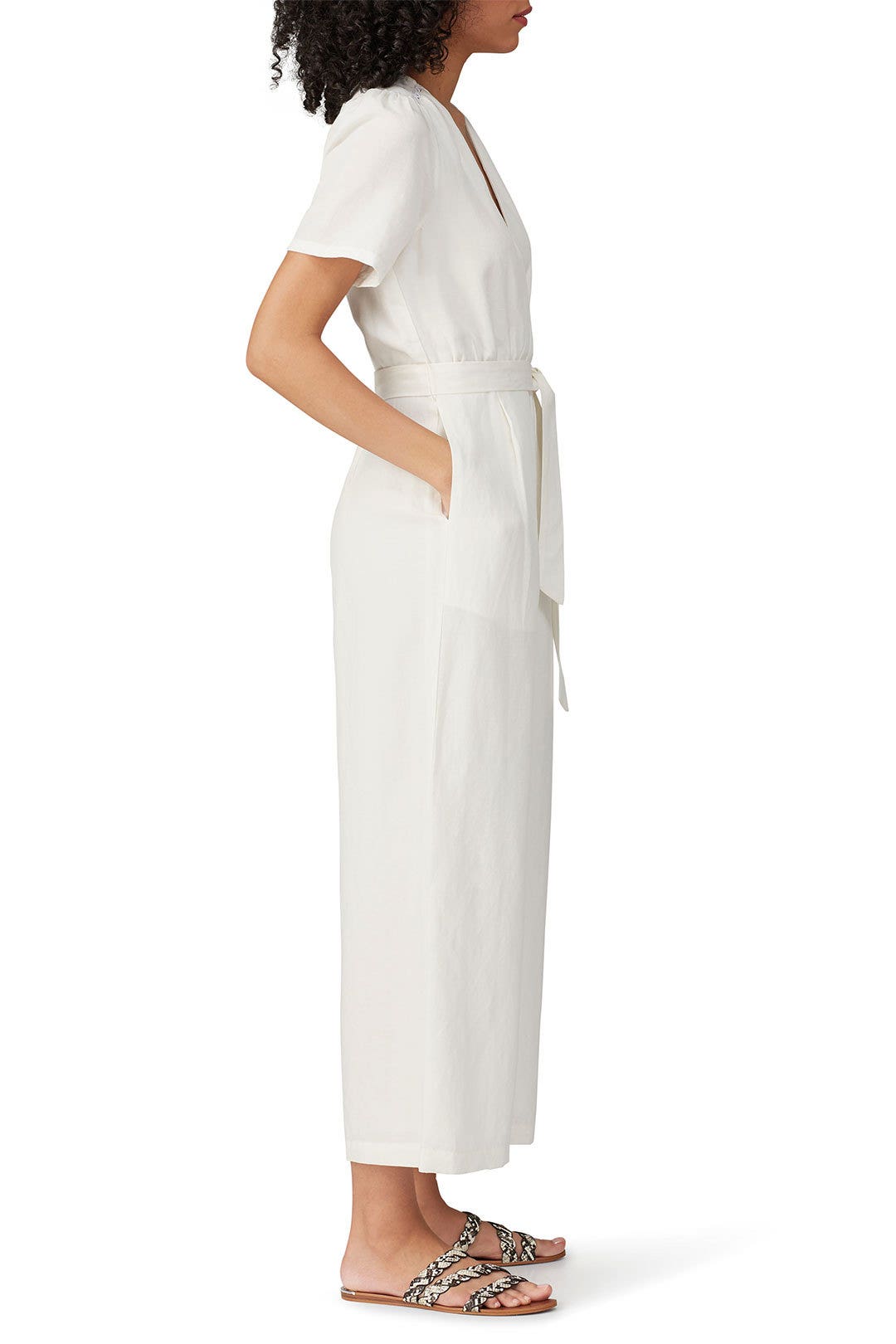 Jena Pouf Sleeve Linen Jumpsuit by Greylin 2