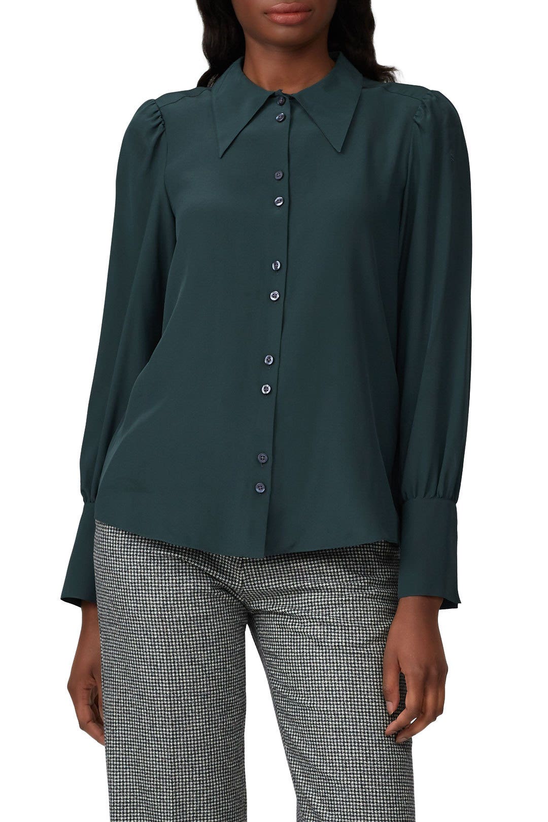 Silk Point Collar Blouse by kate spade new york 2