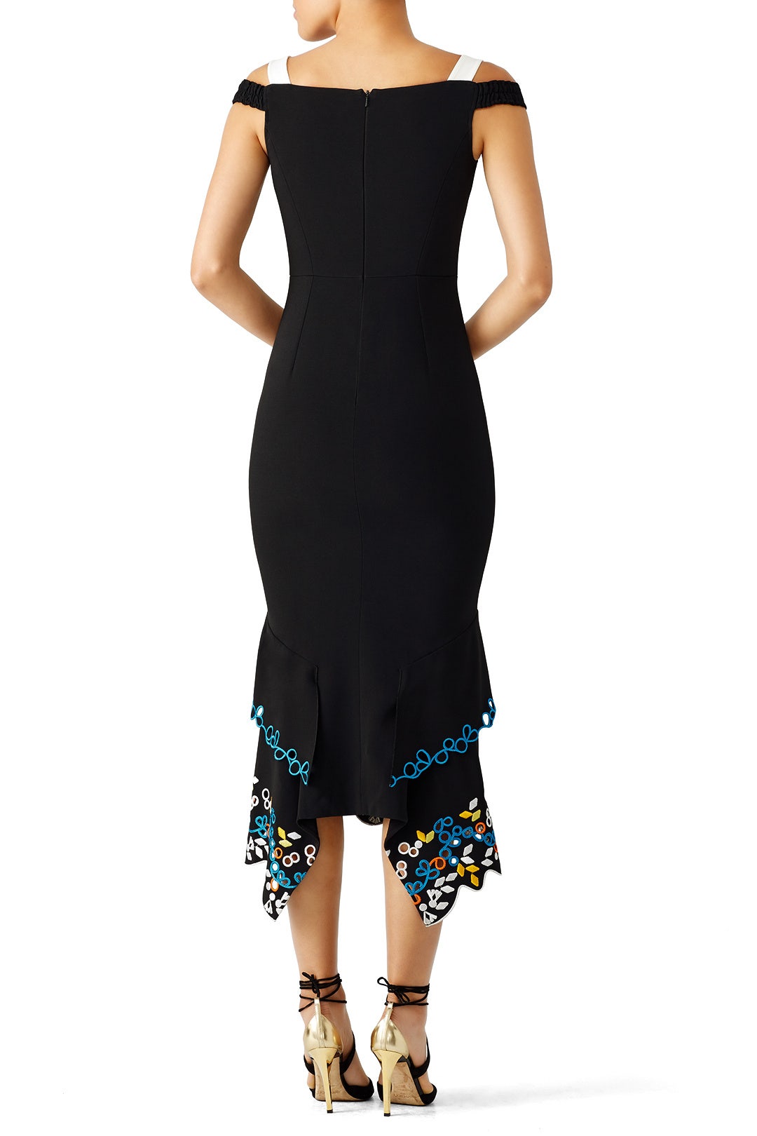Black Crepe Embroidered Dress by Peter Pilotto 1