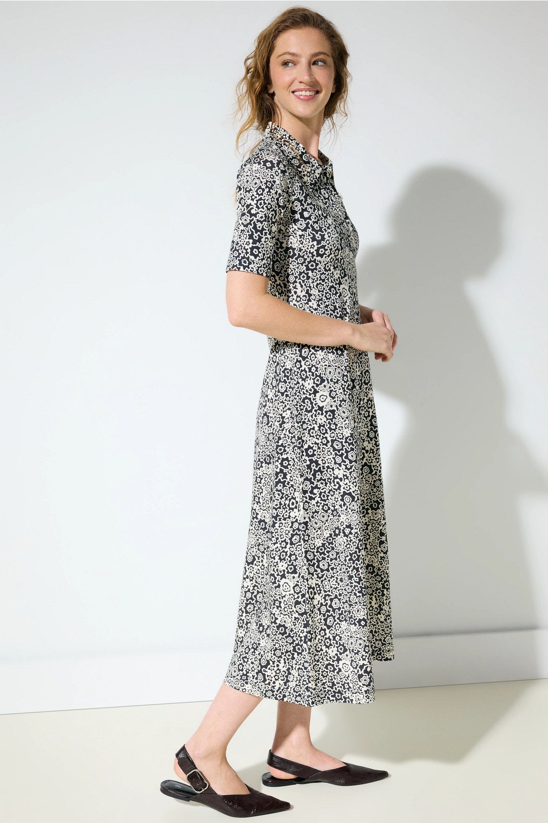 Floral Jersey Shirt Dress by Rosetta Getty x RTR 2