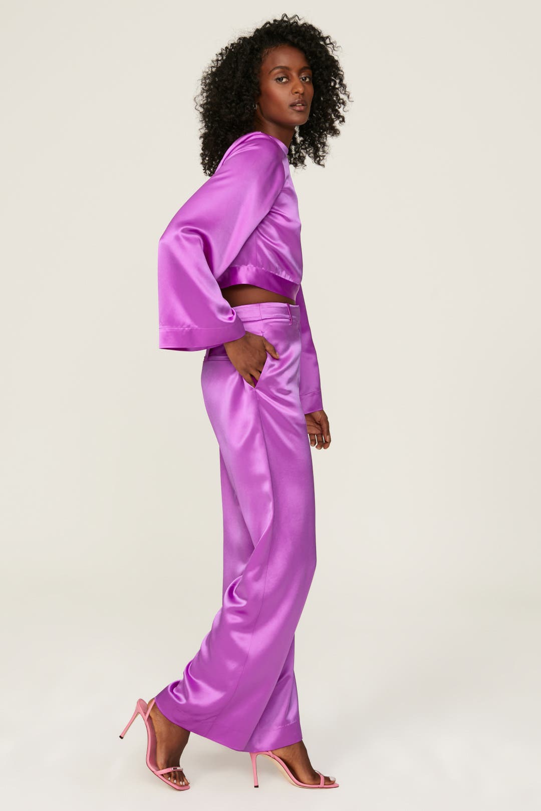 Silky Wide Leg Trousers by Something Navy | Rent the Runway