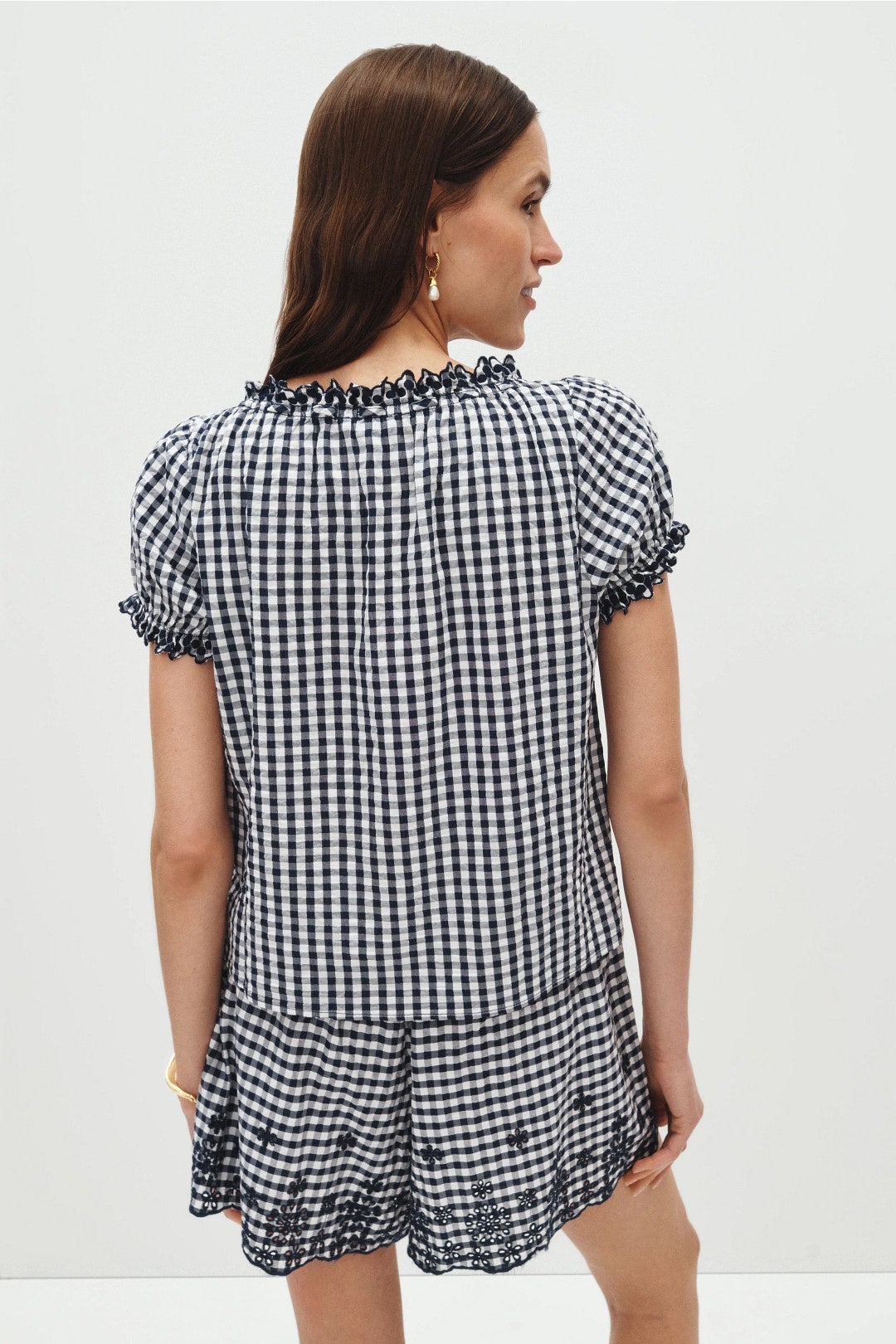 Gigi Gingham Puff Sleeve Top by Splendid 2
