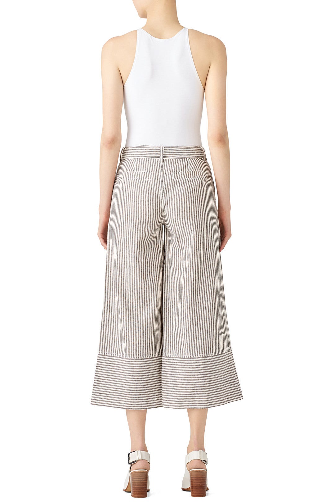 The Waist Wide Leg Culottes by Moon River 1