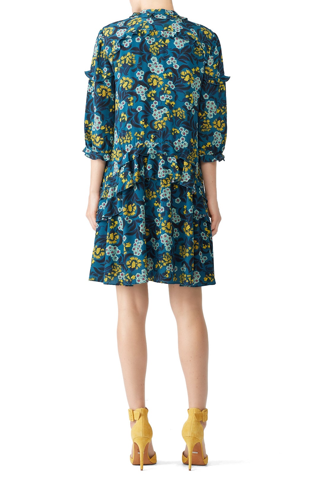 Teal Tilly Ruffle Dress by SALONI 1