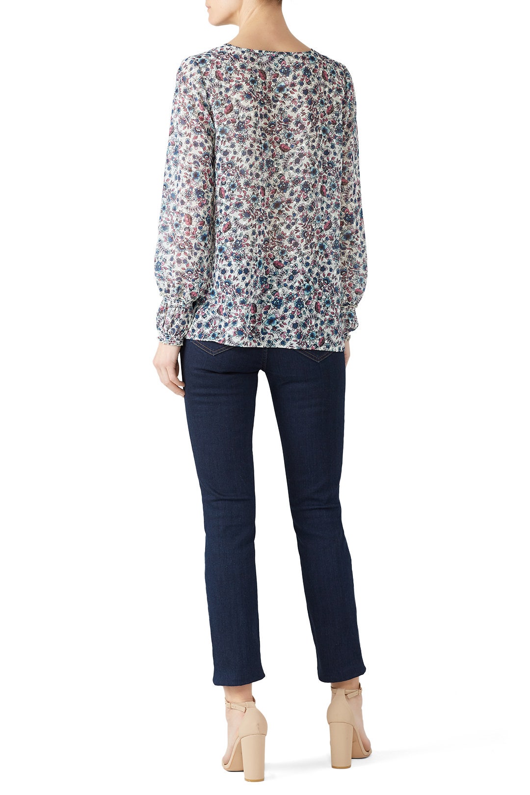 Floral Tie Front Blouse by Slate & Willow 2