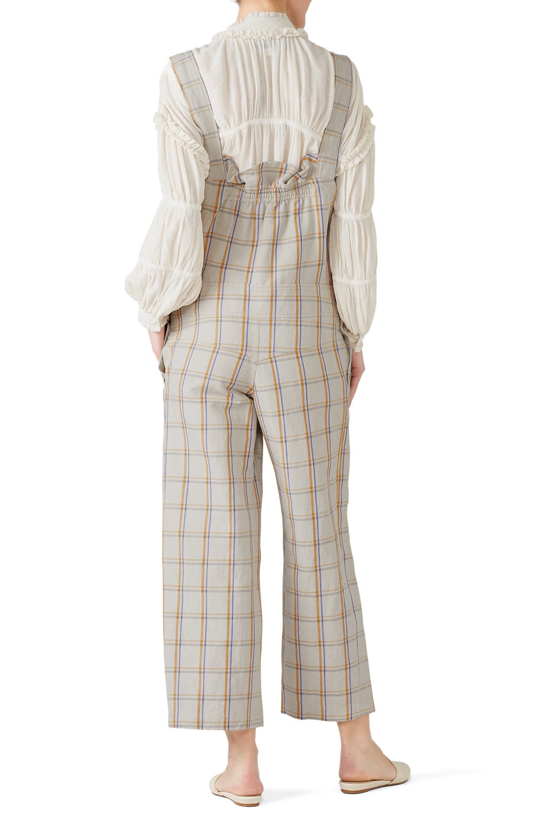 Relaxed Fit Plaid Jumpsuit by TEIJA 1