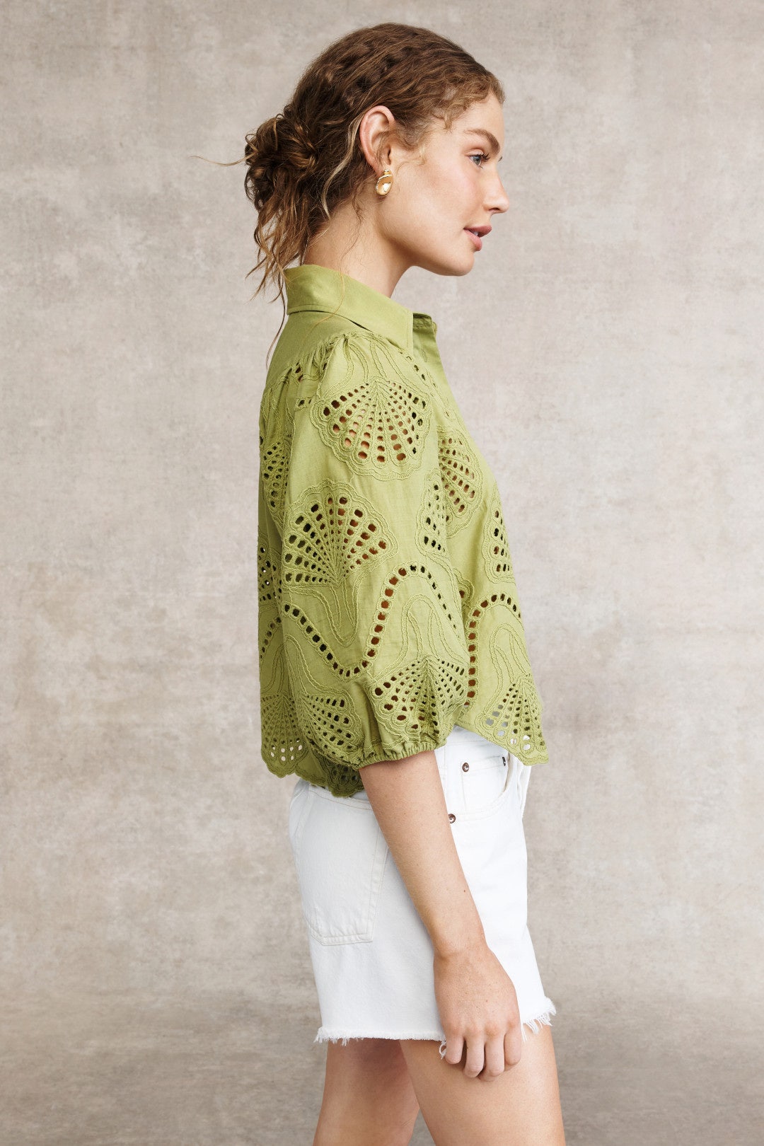 Juliette Sage Lace Top by Caballero 1