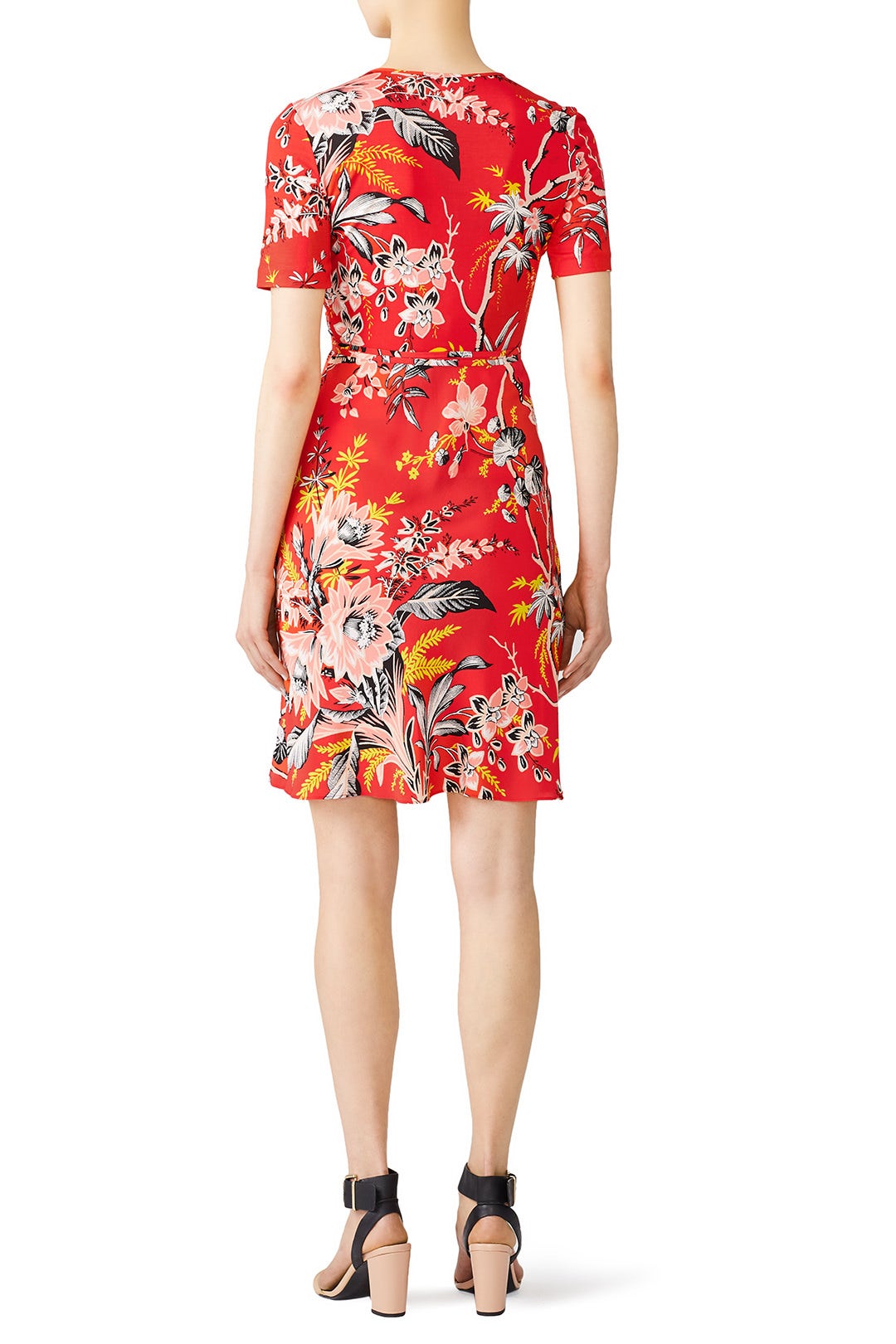 Red Flare Wrap Dress by Diane von Furstenberg 1