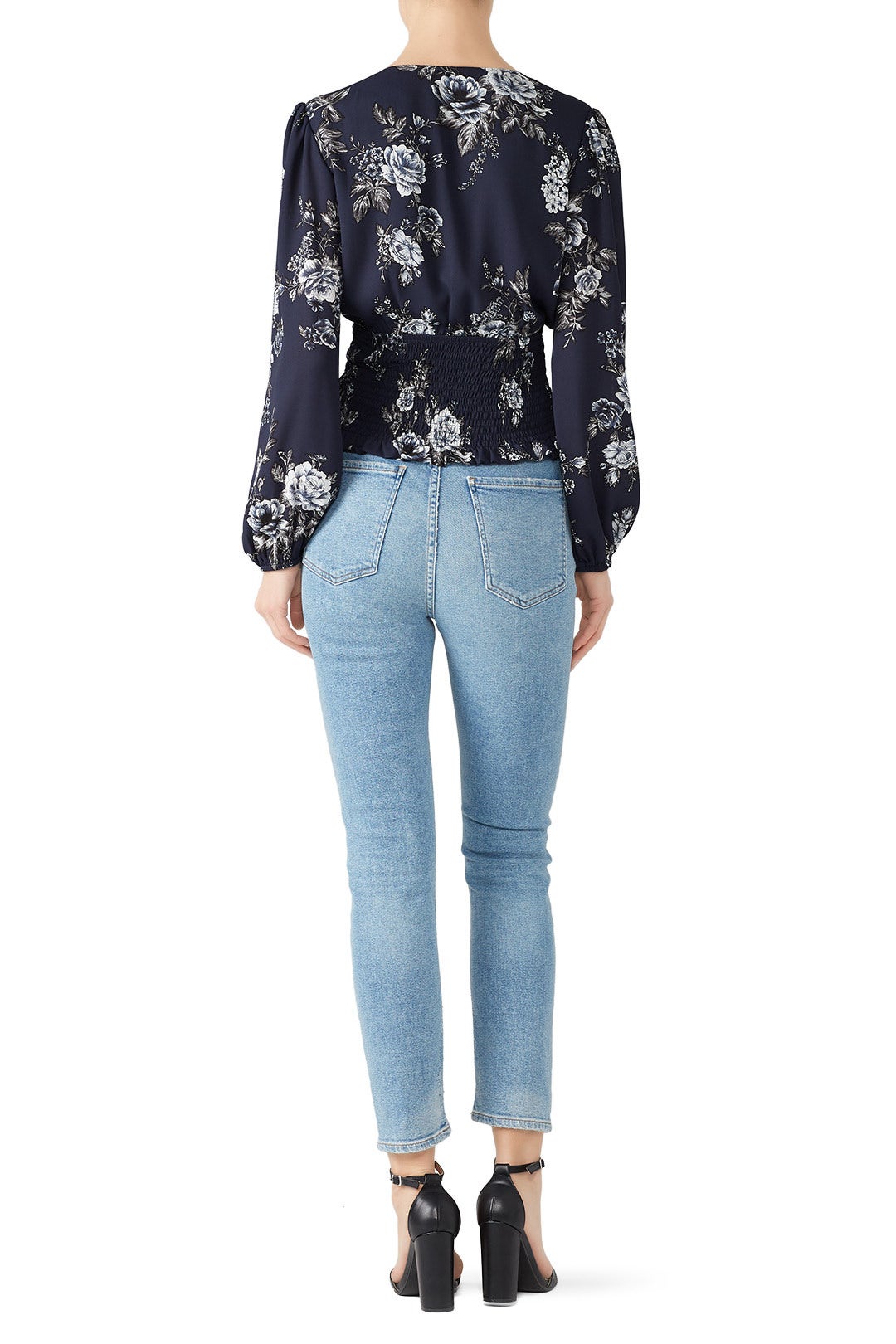 Floral Smocked Waist Blouse by Louna 2