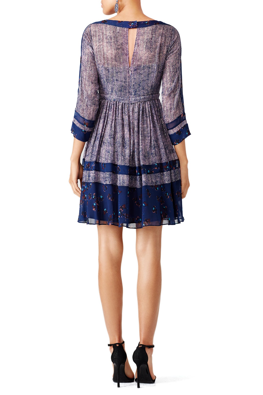 Floral Border Purple Fields Dress by Rebecca Taylor NYC 1