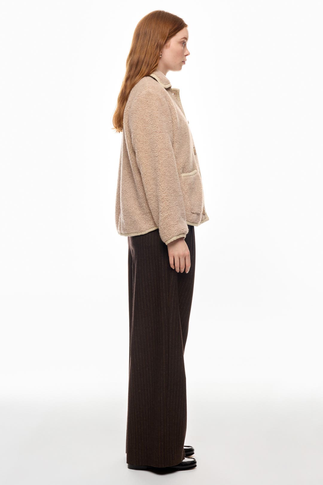 A.P.C｜JACKETS ( ESTHER JACKET (WOARG F02973 BAB)) Esther jacket | Lightweight faux sheepskin wool | A.P.C.