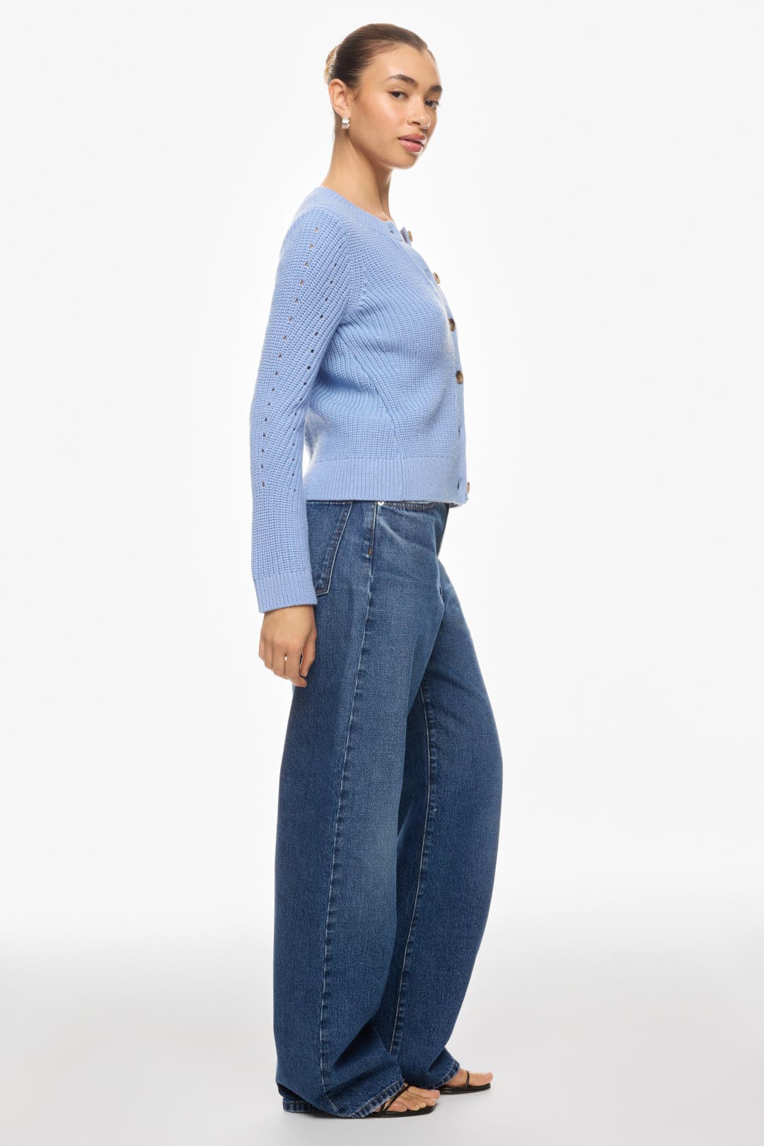 Blue Crewneck Cardigan by Derek Lam 10 Crosby x RTR | Rent the Runway