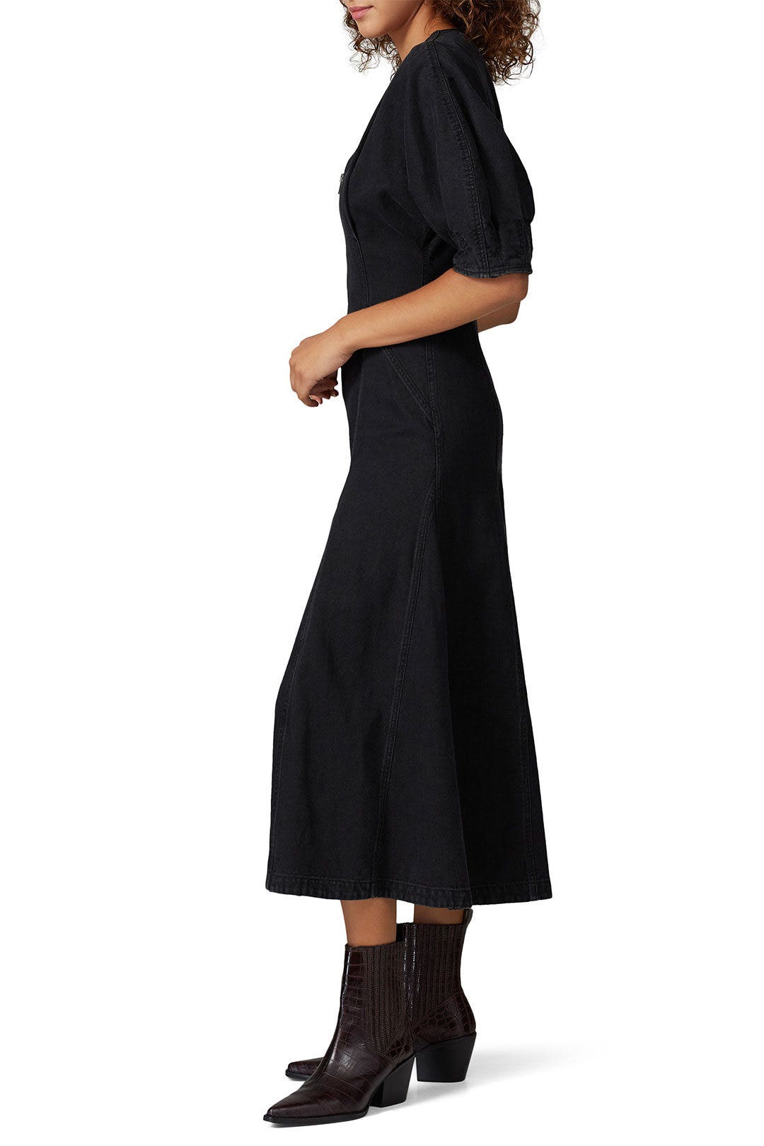 Black Denim Sophie Dress by Mara Hoffman 2
