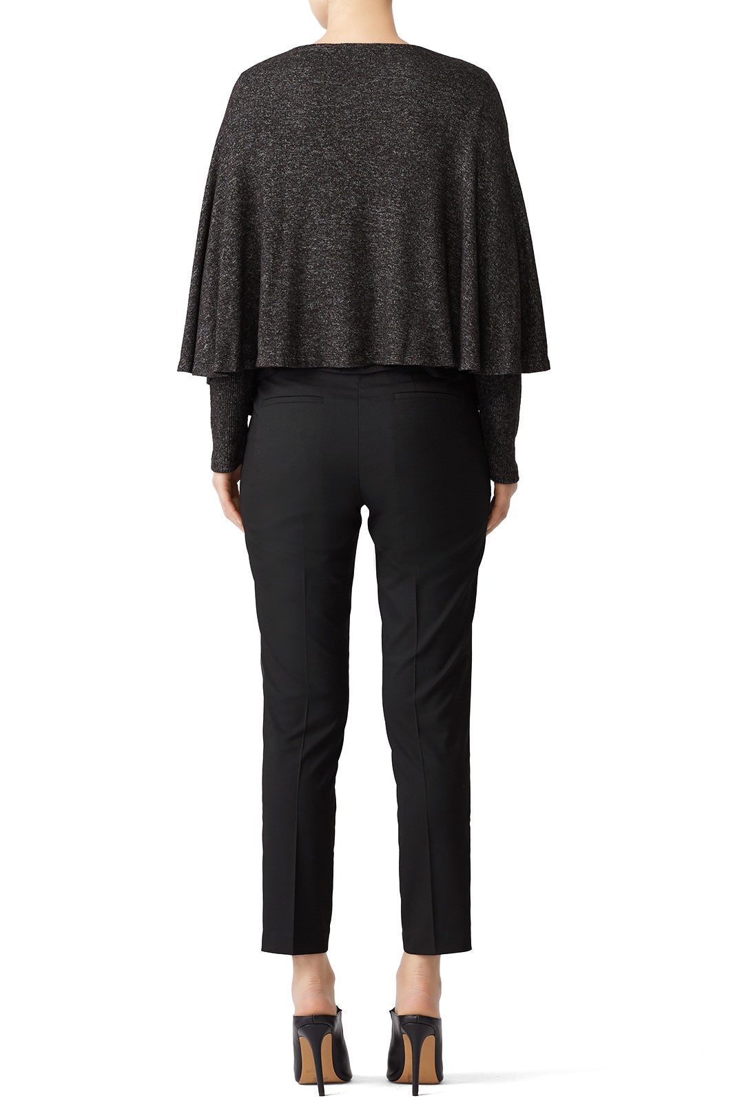 Black Cozy Cape Tee by B Collection by Bobeau 2