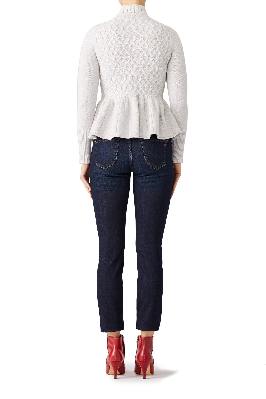 Cable Knit Front Zip Cardigan by La Vie Rebecca Taylor 2