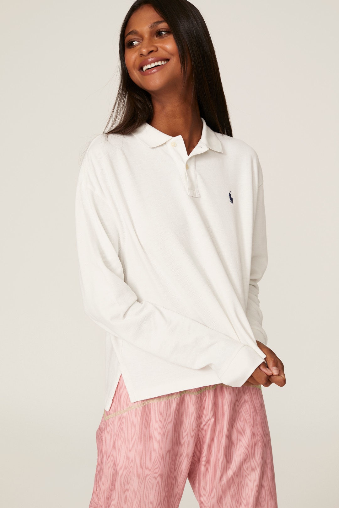 White Long Sleeve Polo by Polo Ralph Lauren 1